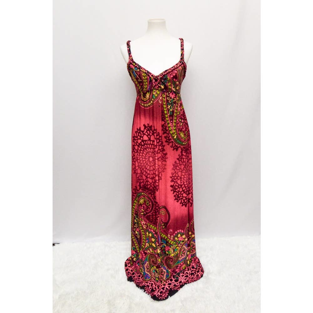 Slyvie Mado womens dress pink green M
